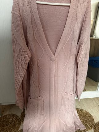 Jersey rosa largo de punto