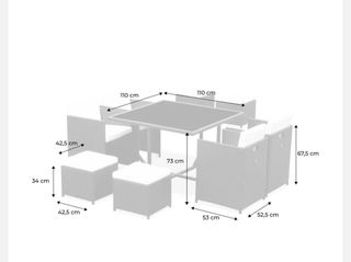 Mesa Comedor Exterior Ratán 8 Personas