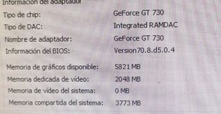 Tarjeta Gráfica Gigabyte GT 730 2GB