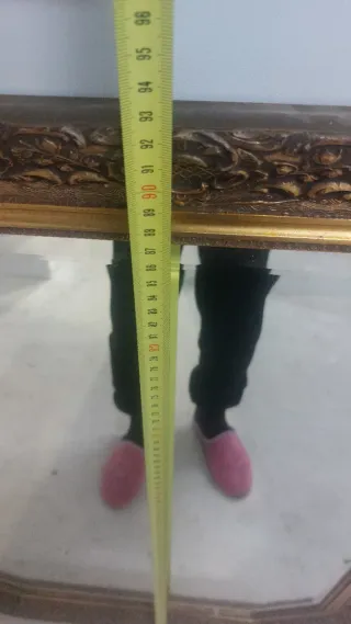 Espejo antiguo octogonal dorado