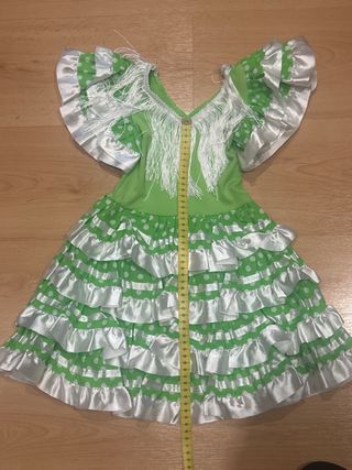 Disfraz Flamenca Verde Lunares Blancos
