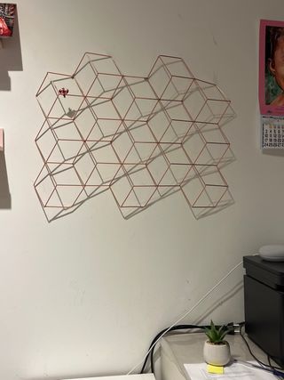 Tablón rejilla hexagonal decorativo