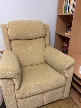 2 Sillones Relax Reclinables Beige