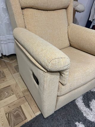 2 Sillones Relax Reclinables Beige