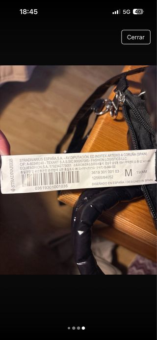 Bolso negro acolchado Stradivarius