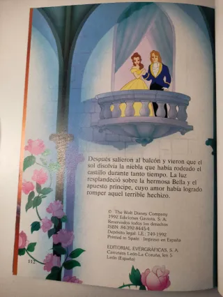 Libro La bella y la bestia Walt Disney