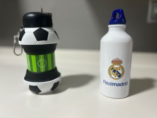 2 Botellas Fútbol 400ml (1 Real Madrid)