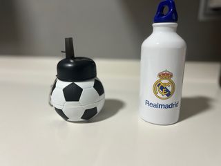 2 Botellas Fútbol 400ml (1 Real Madrid)