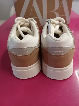Zapatillas Zara Hombre Marrón y Beige Nuevas