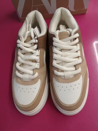 Zapatillas Zara Hombre Marrón y Beige Nuevas