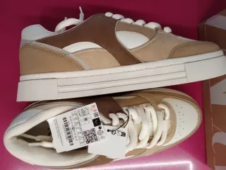 Zapatillas Zara Hombre Marrón y Beige Nuevas