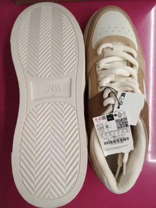 Zapatillas Zara Hombre Marrón y Beige Nuevas
