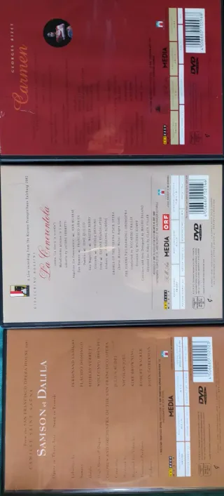 Lote 9 DVDs de Ópera Clásica