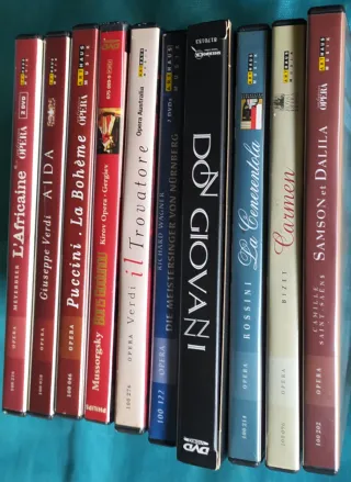 Lote 9 DVDs de Ópera Clásica