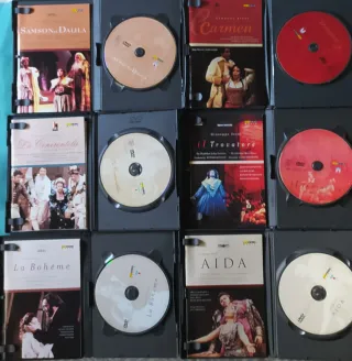 Lote 9 DVDs de Ópera Clásica