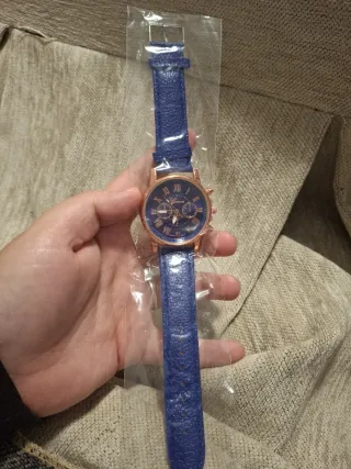 Reloj de pulsera cobre y azul
