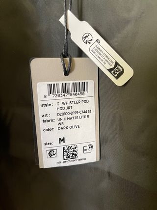 Chaqueta G-Star Talla M Verde Oliva, con etiquetas