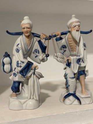 Pescadores Eiho porcelana japonesa