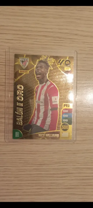 Cromo Adrenalyn XL Nico Williams Balón de Oro