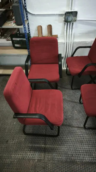 Conjunto 4 Sillas Oficina Cesca Tela Metal