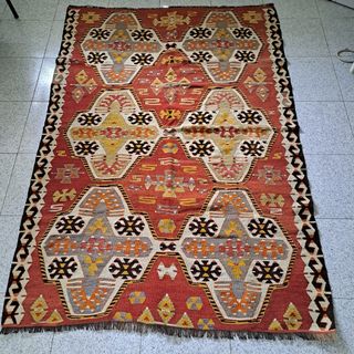 Alfombra Kilim Turca Lana Multicolor