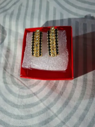 Pendientes antiguos baño oro 18k