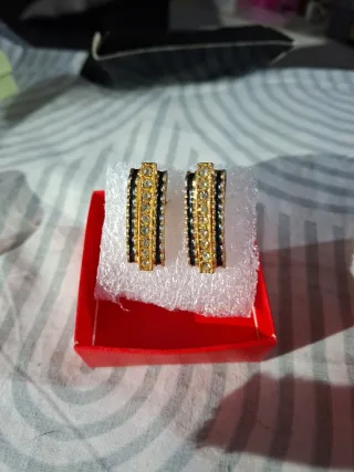 Pendientes antiguos baño oro 18k