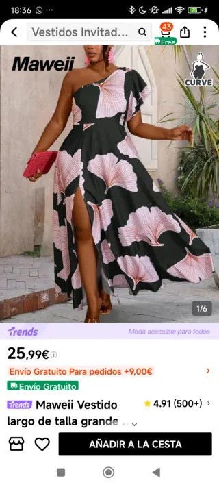 Vestido largo estampado floral