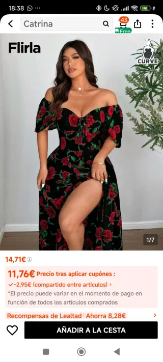 Vestido largo estampado floral