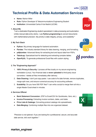 Paso PDF a Excel y Arreglo Facturas (Ingeniero)