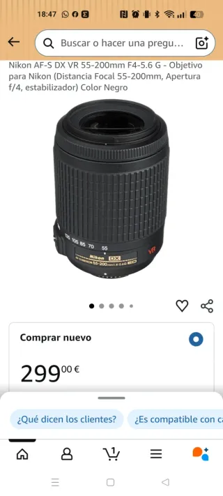 Cámara Nikon D3400 con accesorios