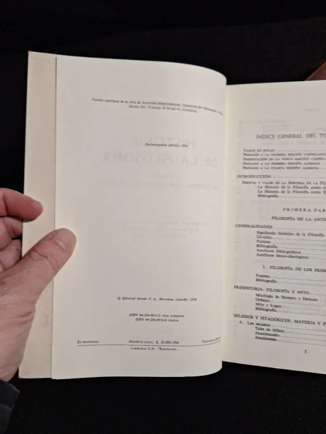 Johannes Hirschberger. Historia de la filosofía