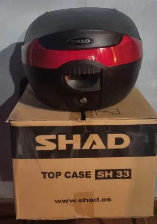 Baúl Moto SHAD SH33 Negro/Rojo