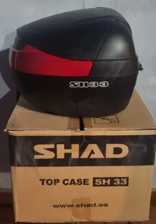 Baúl Moto SHAD SH33 Negro/Rojo