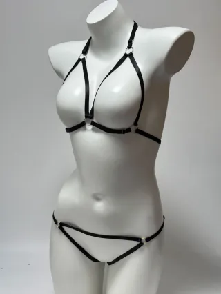 Body lingerie set 2 pezzi sexy Harness elastico bd