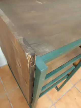 Escritorio industrial madera y metal