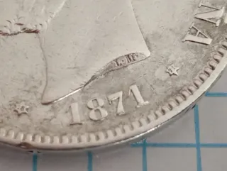 N° 1. Moneda Plata Amadeo I 1871. 18-71