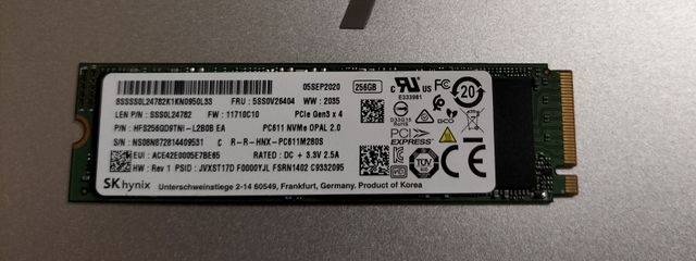Disco SSD SK hynix 256GB PCIe M.2 NVMe