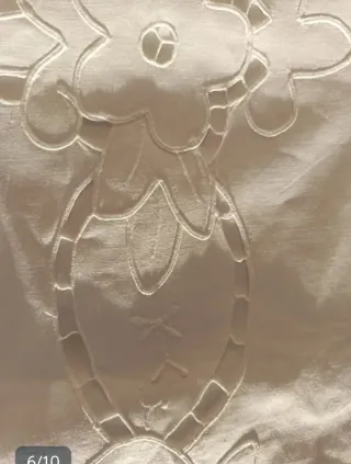 Lenzuola matrimoniali vintage ricamate misto lino