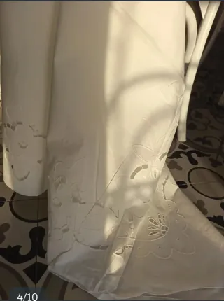 Lenzuola matrimoniali vintage ricamate misto lino