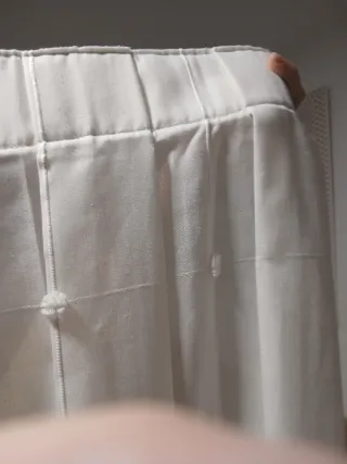 Visillo beige confeccionado