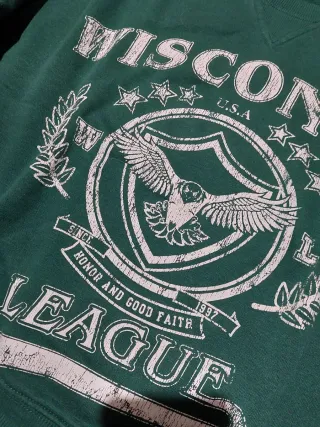 Felpa H&M Verde con Stampa