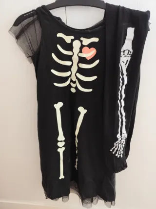 Disfraz Esqueleto Niña 6-8 Años