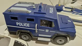 Lote Playmobil: Coche, Camión, Barco y Helicóptero