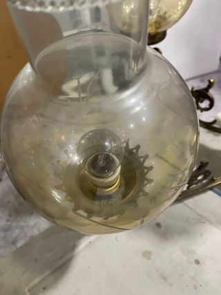 Lámpara de araña dorada 6 brazos