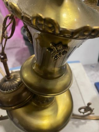 Lámpara de araña dorada 6 brazos