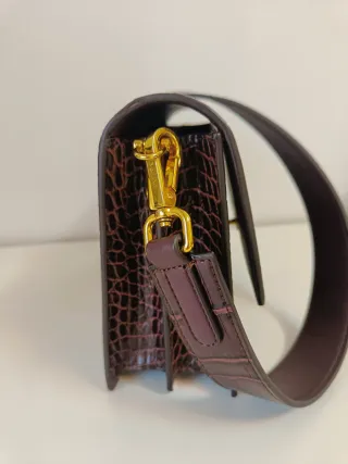 Bolso JW PEI Cocodrilo Marrón/Morado