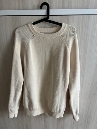 Jersey Zara canalé blanco talla M. SIN USAR