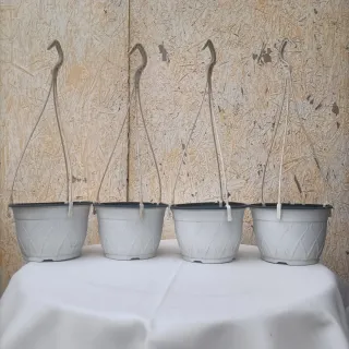 Set 4 Vasi Basket Bianchi 17cm