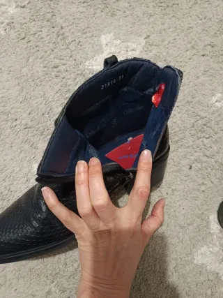 Botas Callaghan Negras Piel Serpiente